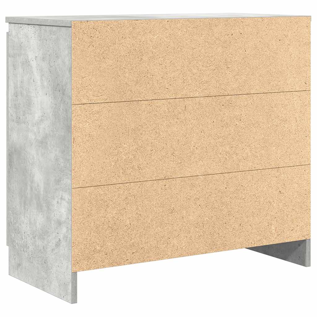 vidaXL Komoda z szufladą Betonowa szarość 71x35x65 cm Drewno klejone