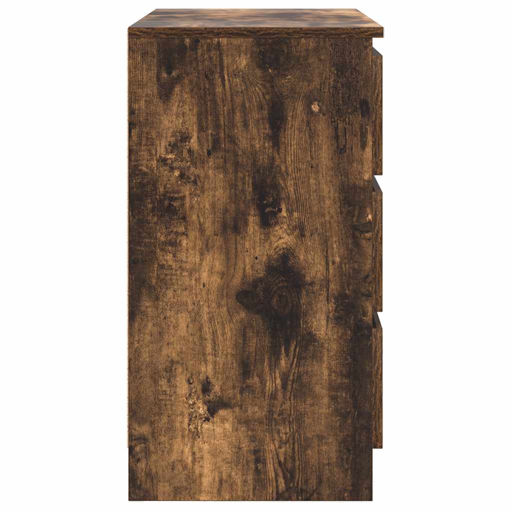 vidaXL Komoda z szufladą Dąb wędzony 71x35x65 cm Drewno klejone