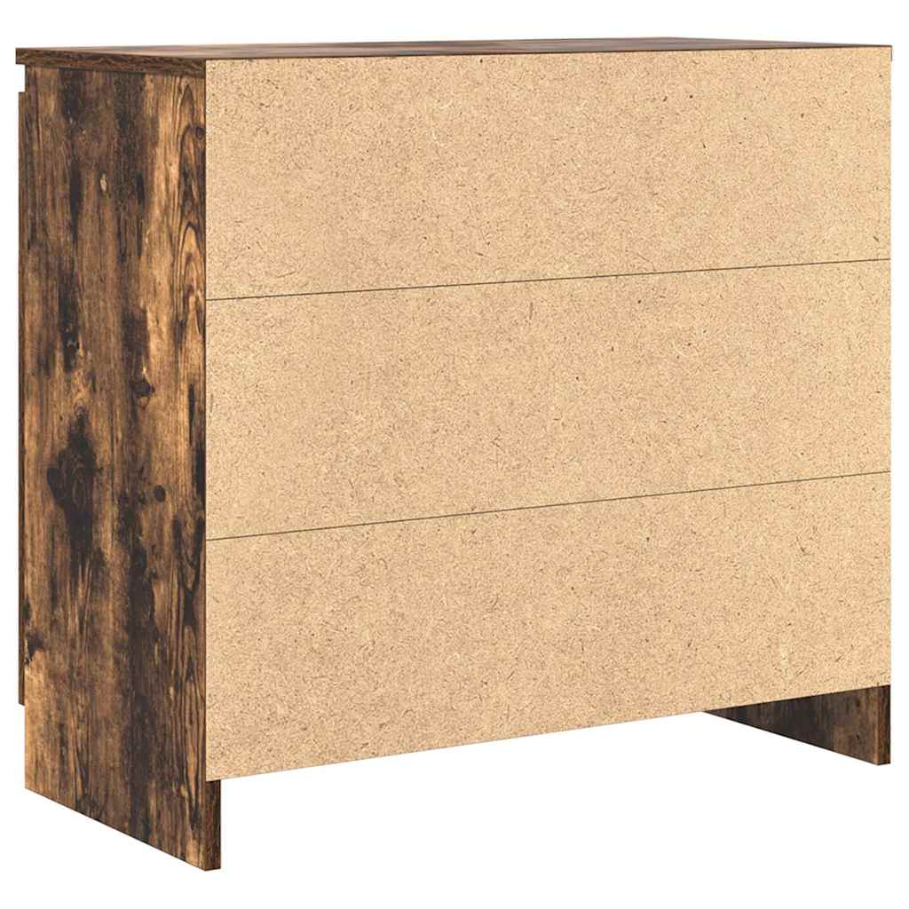 vidaXL Komoda z szufladą Dąb wędzony 71x35x65 cm Drewno klejone