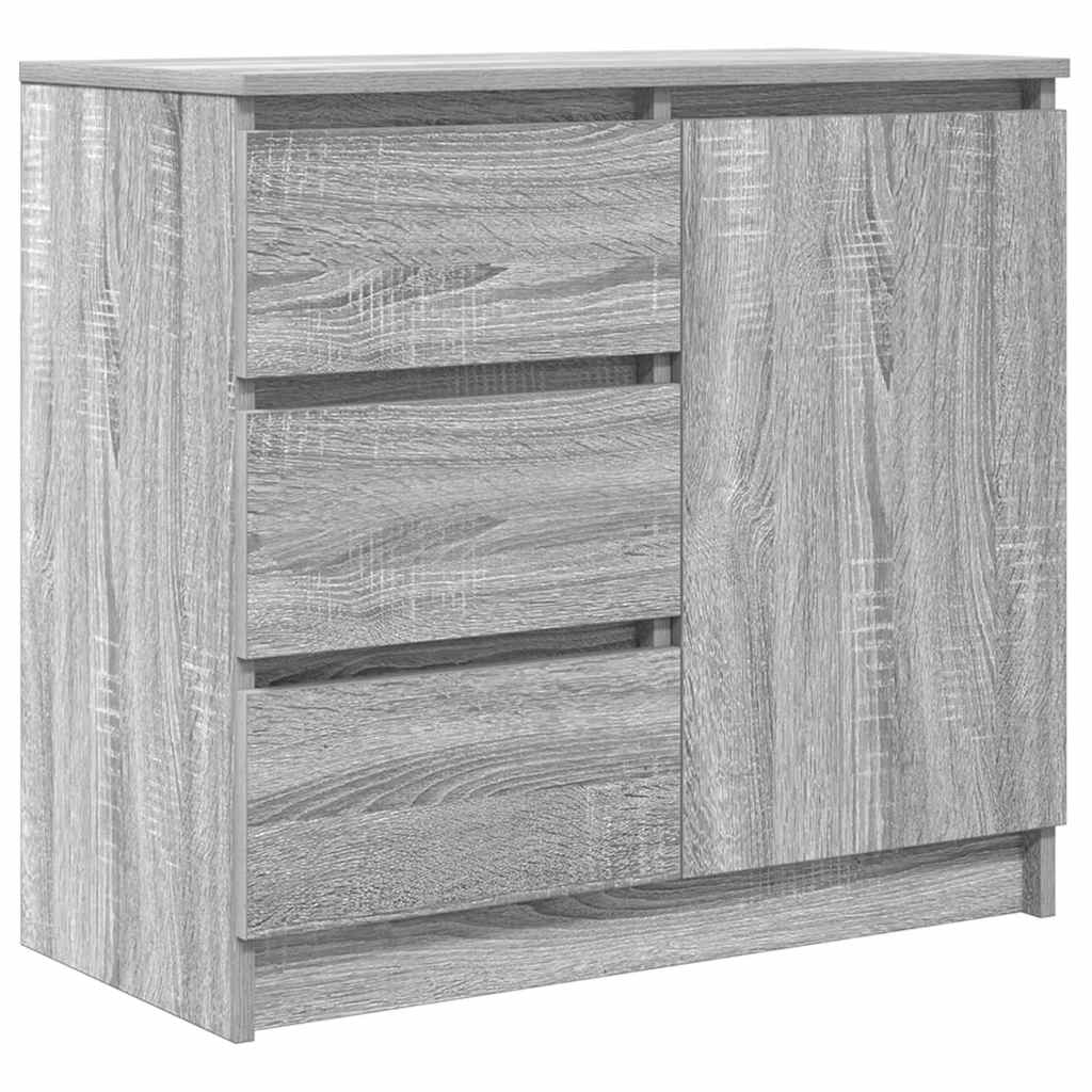 vidaXL Komoda z szufladą Szary Sonoma 71x35x65 cm Drewno klejone
