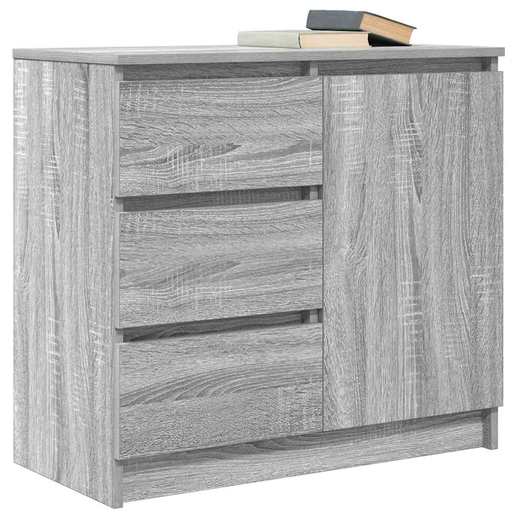 vidaXL Komoda z szufladą Szary Sonoma 71x35x65 cm Drewno klejone