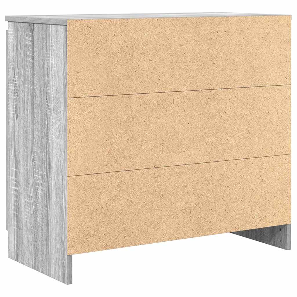 vidaXL Komoda z szufladą Szary Sonoma 71x35x65 cm Drewno klejone