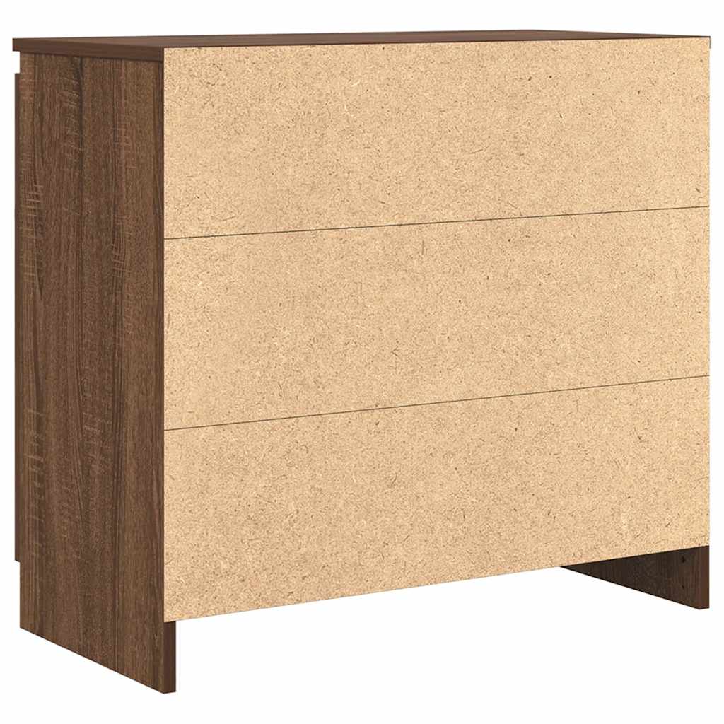 vidaXL Komoda z szufladą Brązowy dąb 71x35x65 cm Drewno klejone