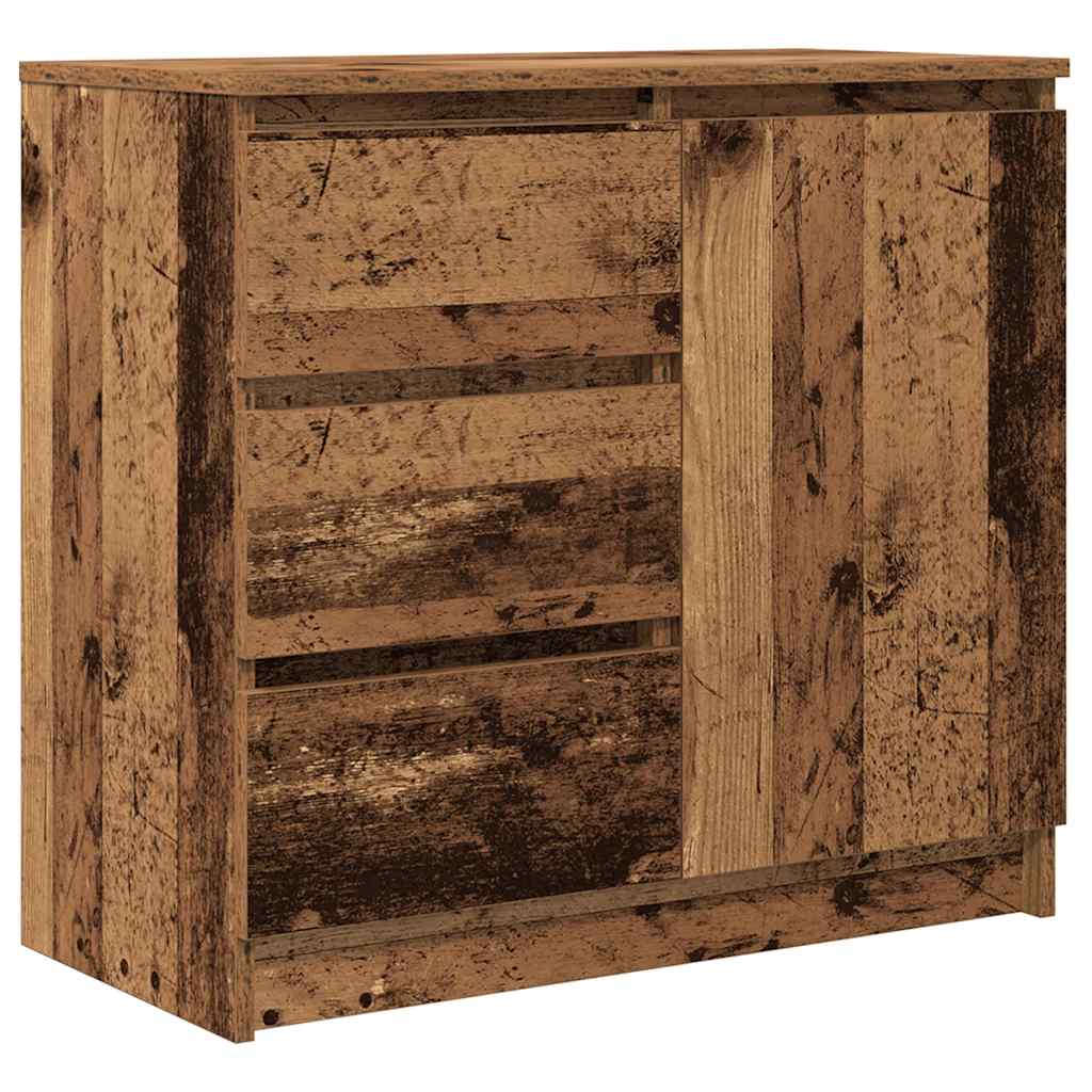 vidaXL Komoda z szufladą Stare drewno 71x35x65 cm Drewno klejone