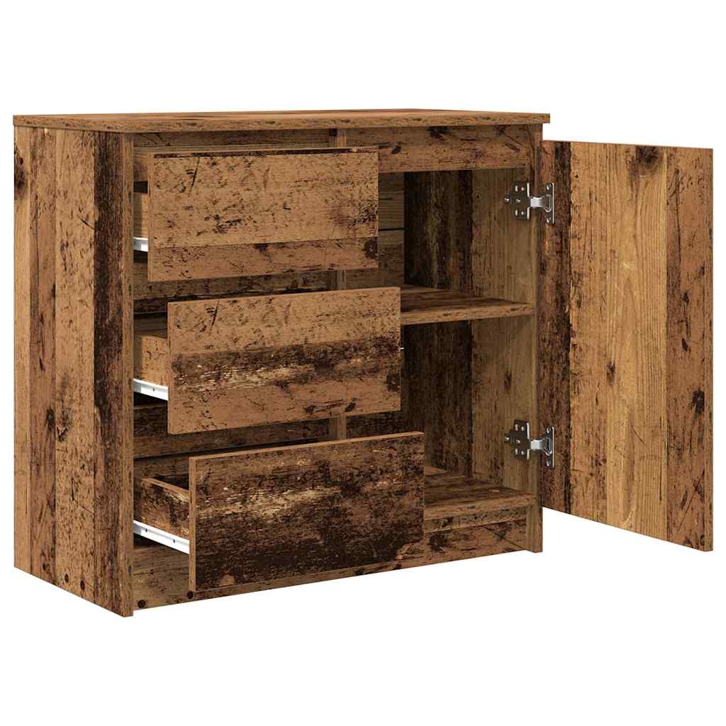 vidaXL Komoda z szufladą Stare drewno 71x35x65 cm Drewno klejone