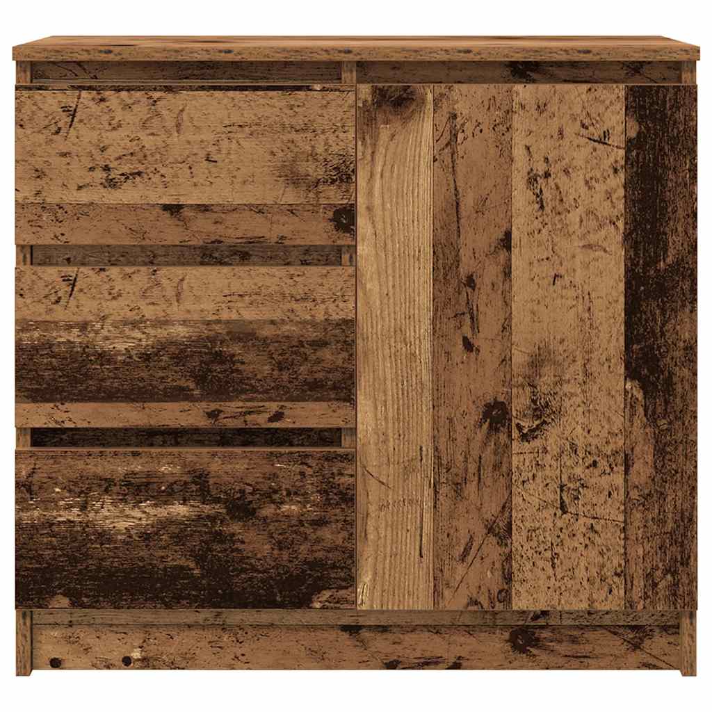 vidaXL Komoda z szufladą Stare drewno 71x35x65 cm Drewno klejone