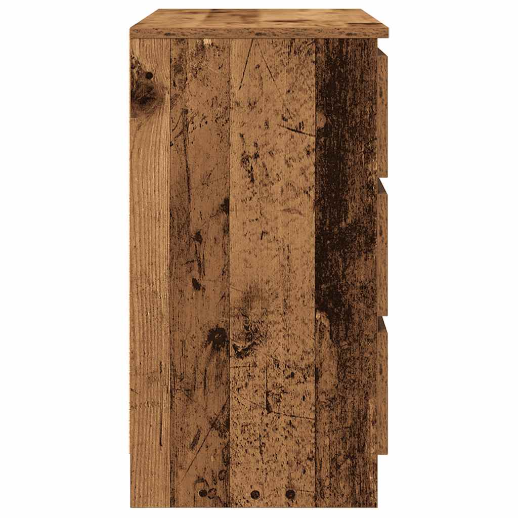 vidaXL Komoda z szufladą Stare drewno 71x35x65 cm Drewno klejone