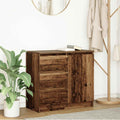 vidaXL Komoda z szufladą Stare drewno 71x35x65 cm Drewno klejone
