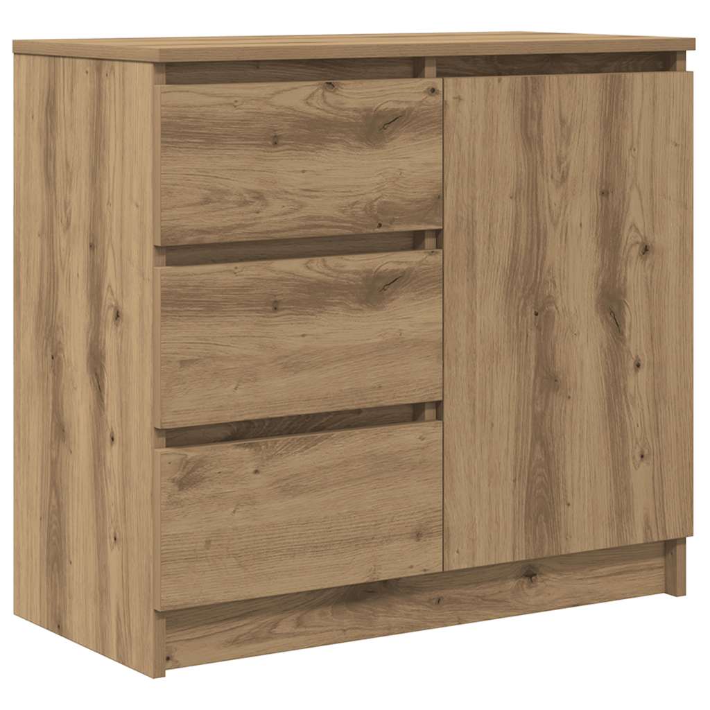 vidaXL Komoda z szufladą Artisan Oak 71x35x65 cm Drewno klejone