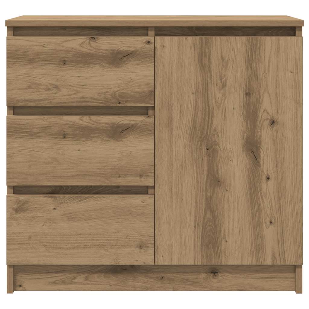 vidaXL Komoda z szufladą Artisan Oak 71x35x65 cm Drewno klejone
