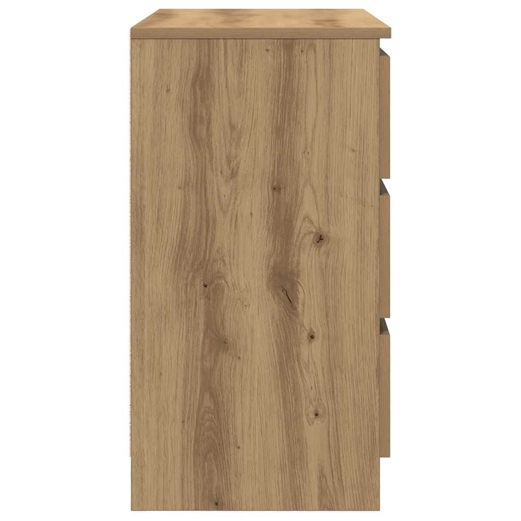 vidaXL Komoda z szufladą Artisan Oak 71x35x65 cm Drewno klejone