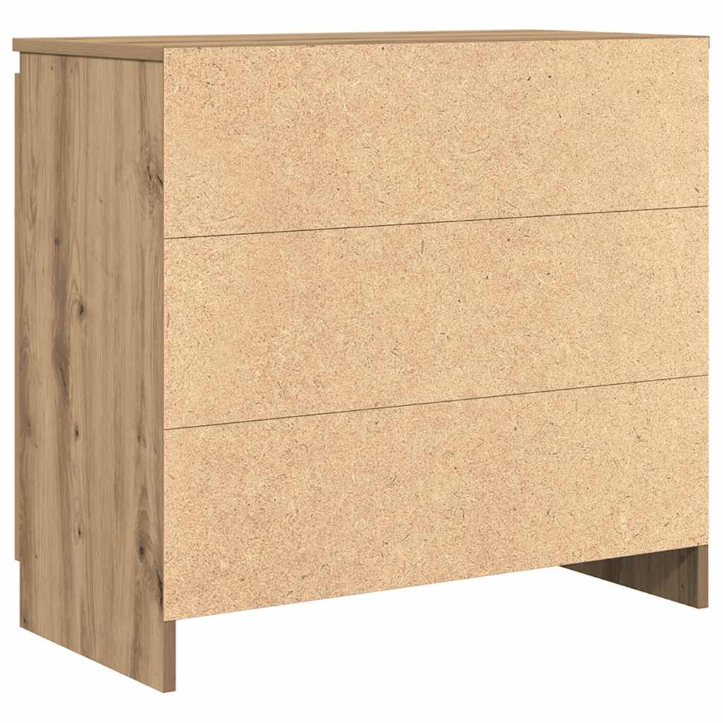 vidaXL Komoda z szufladą Artisan Oak 71x35x65 cm Drewno klejone