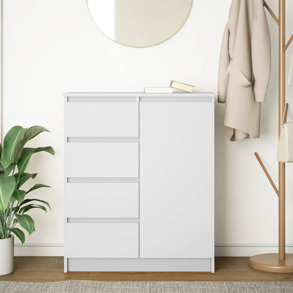 vidaXL Komoda z szufladami Biała 71x35x84 cm Drewno klejone