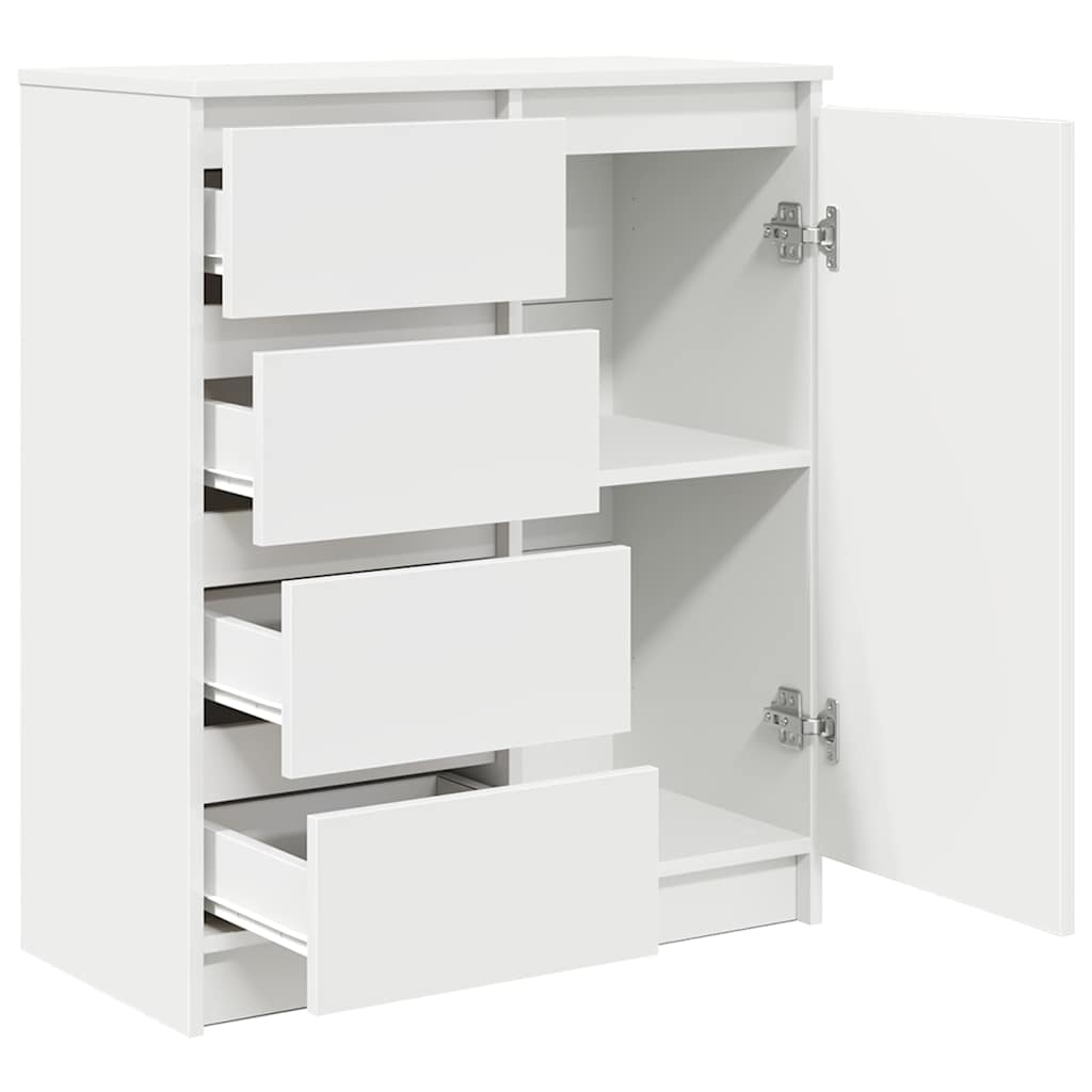 vidaXL Komoda z szufladami Biała 71x35x84 cm Drewno klejone