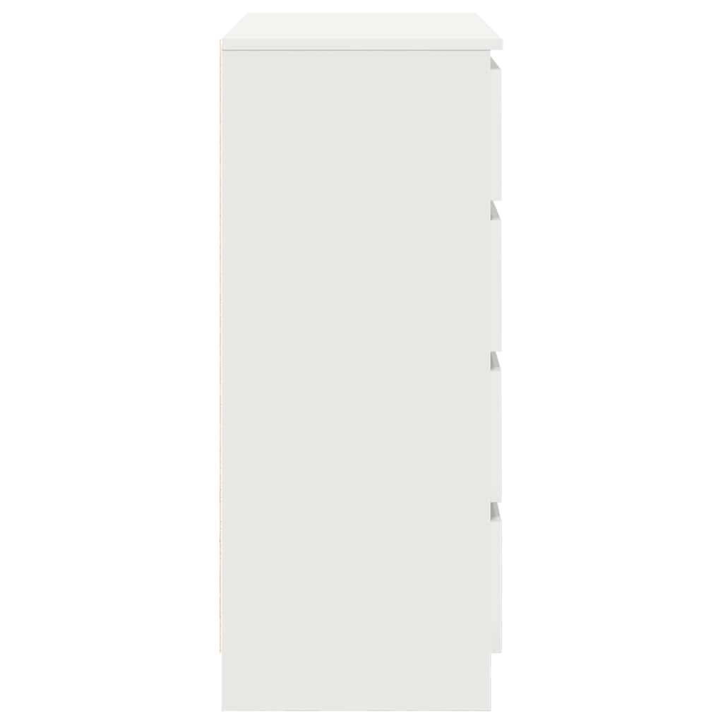 vidaXL Komoda z szufladami Biała 71x35x84 cm Drewno klejone
