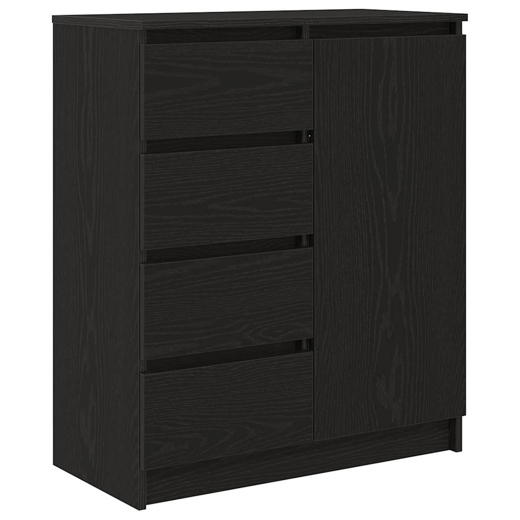 vidaXL Komoda z szufladami Czarny dąb 71x35x84 cm Drewno klejone