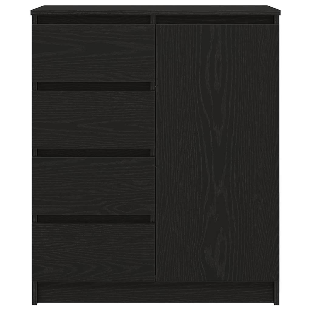 vidaXL Komoda z szufladami Czarny dąb 71x35x84 cm Drewno klejone