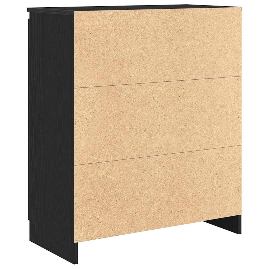 vidaXL Komoda z szufladami Czarny dąb 71x35x84 cm Drewno klejone