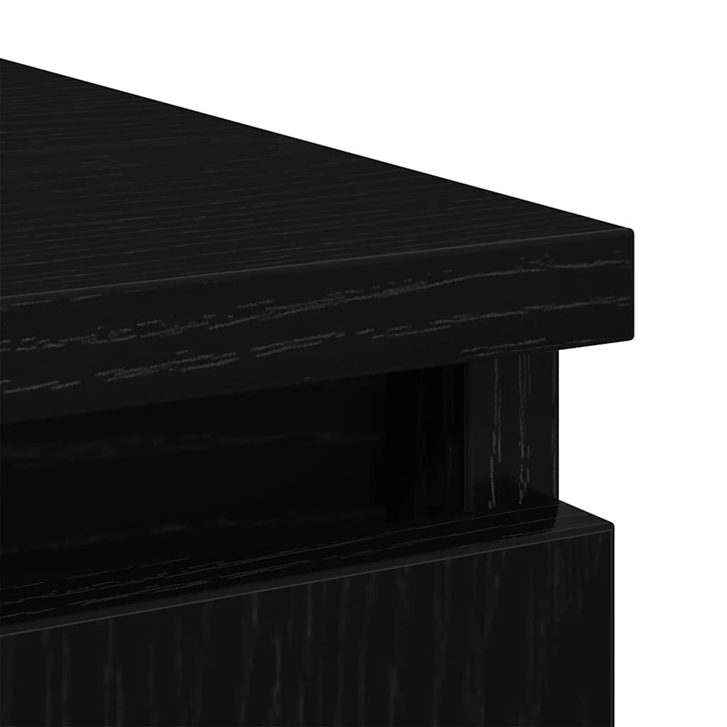 vidaXL Komoda z szufladami Czarny dąb 71x35x84 cm Drewno klejone