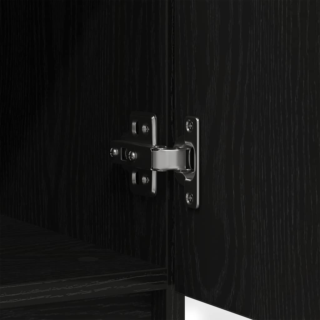 vidaXL Komoda z szufladami Czarny dąb 71x35x84 cm Drewno klejone