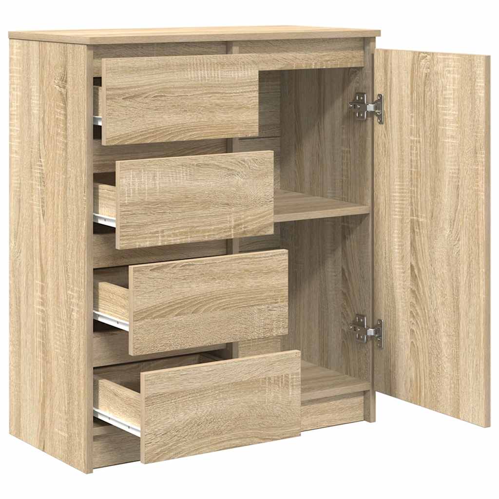 vidaXL Komoda z szufladami Dąb Sonoma 71x35x84 cm Drewno klejone