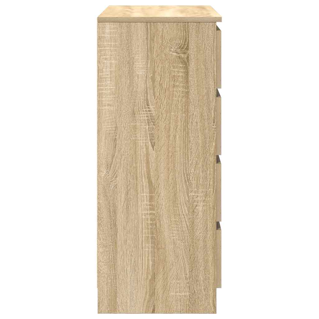 vidaXL Komoda z szufladami Dąb Sonoma 71x35x84 cm Drewno klejone