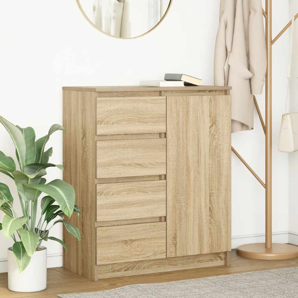 vidaXL Komoda z szufladami Dąb Sonoma 71x35x84 cm Drewno klejone