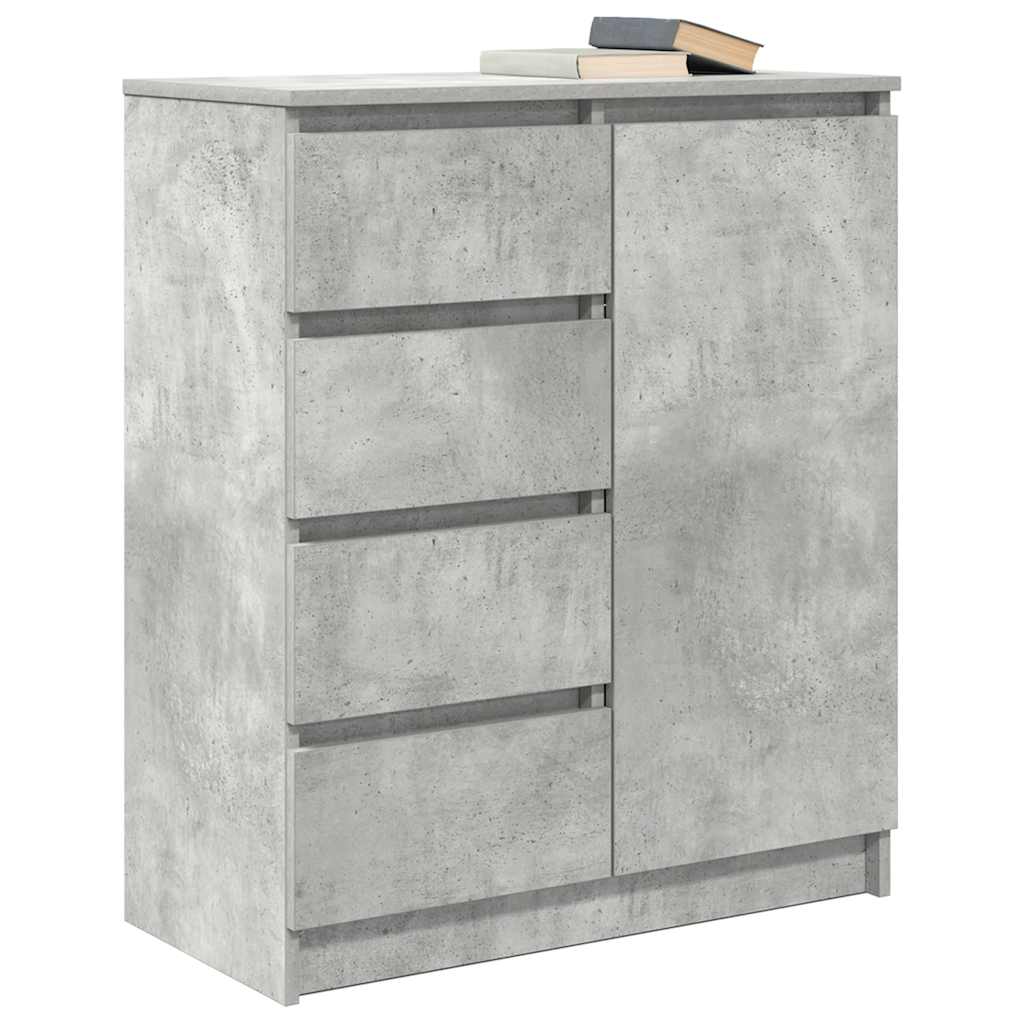 vidaXL Komoda z szufladami Betonowa szarość 71x35x84 cm Drewno klejone