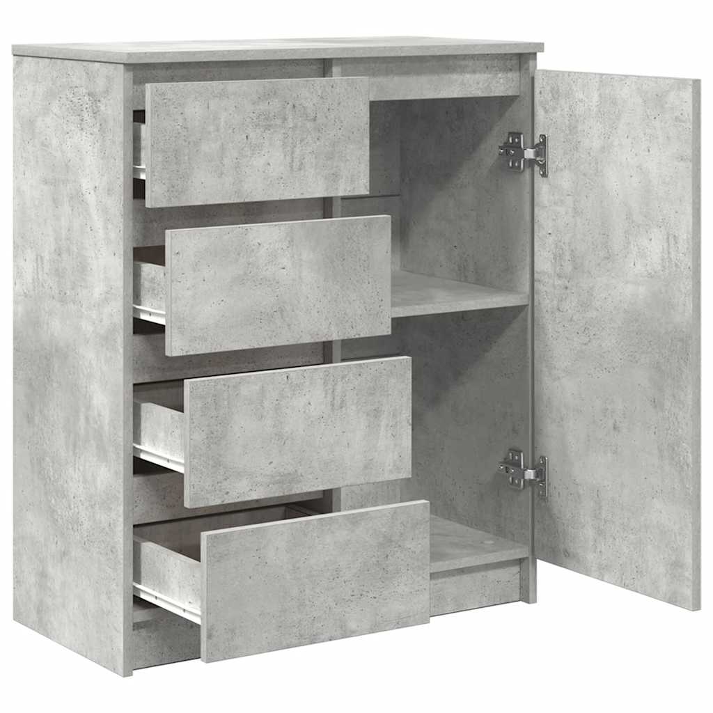 vidaXL Komoda z szufladami Betonowa szarość 71x35x84 cm Drewno klejone