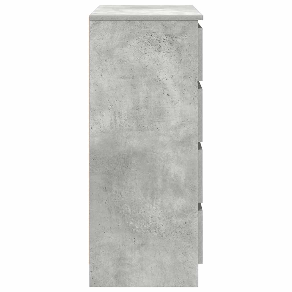 vidaXL Komoda z szufladami Betonowa szarość 71x35x84 cm Drewno klejone