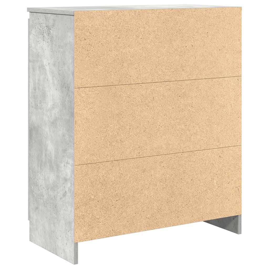 vidaXL Komoda z szufladami Betonowa szarość 71x35x84 cm Drewno klejone
