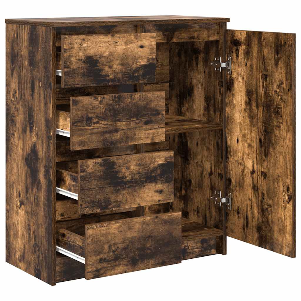 vidaXL Komoda z szufladami Dąb wędzony 71x35x84 cm Drewno klejone
