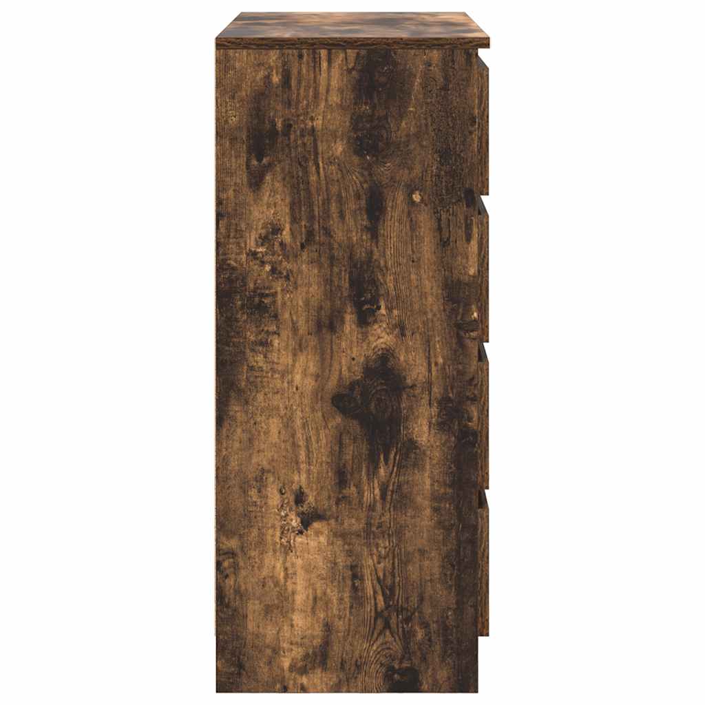 vidaXL Komoda z szufladami Dąb wędzony 71x35x84 cm Drewno klejone