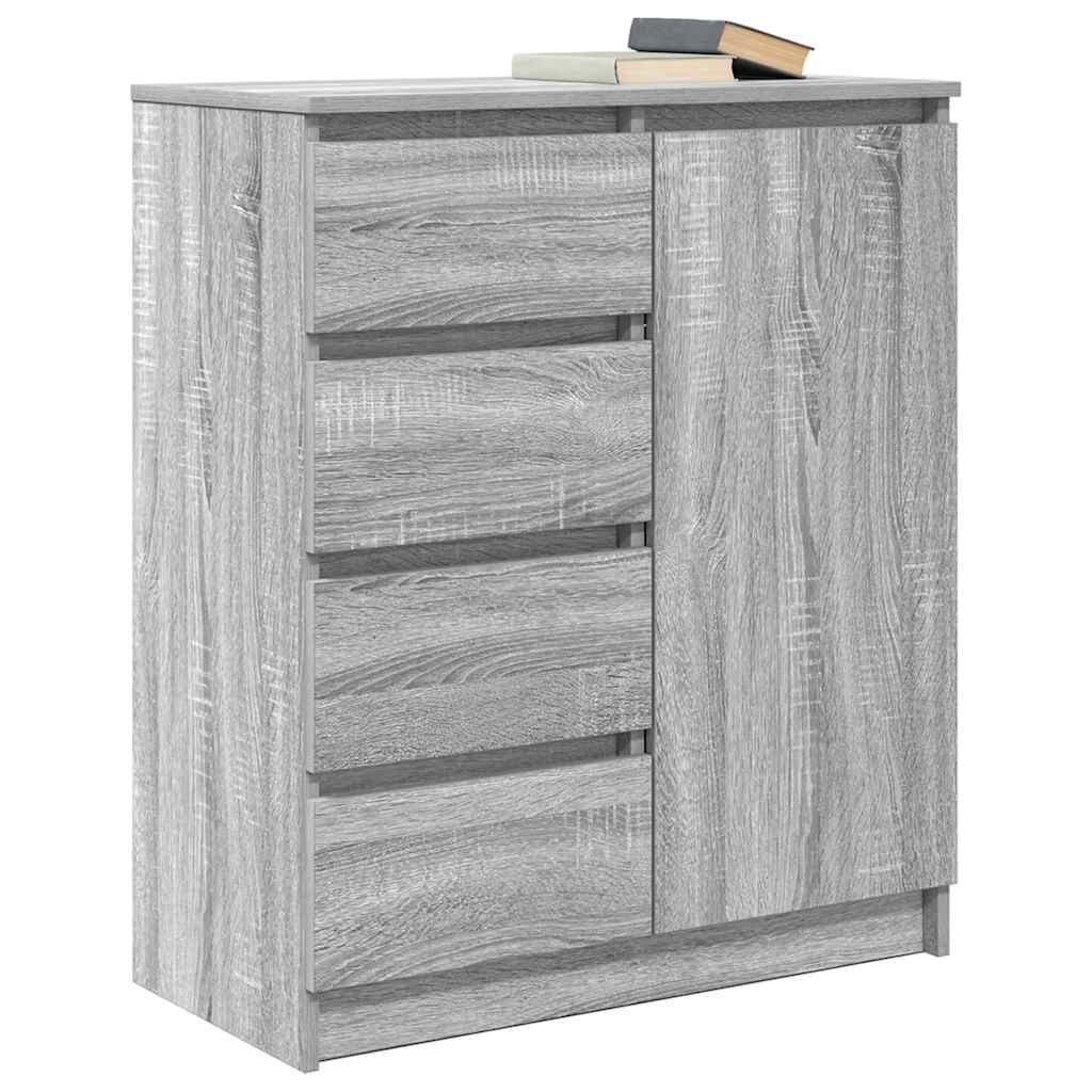 vidaXL Komoda z szufladami Szary Sonoma 71x35x84 cm Drewno klejone