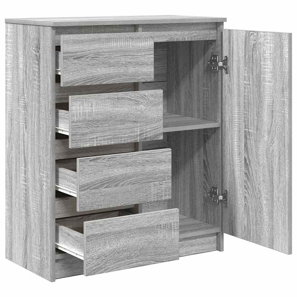 vidaXL Komoda z szufladami Szary Sonoma 71x35x84 cm Drewno klejone