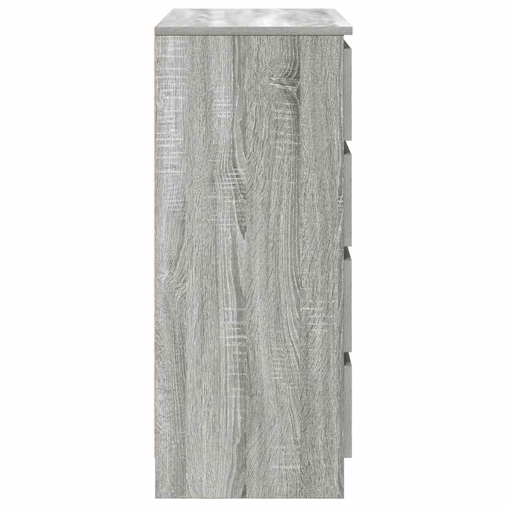 vidaXL Komoda z szufladami Szary Sonoma 71x35x84 cm Drewno klejone
