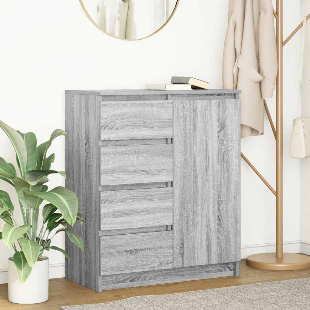 vidaXL Komoda z szufladami Szary Sonoma 71x35x84 cm Drewno klejone