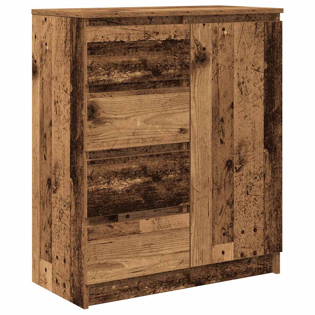 vidaXL Komoda z szufladami Stare drewno 71x35x84 cm Drewno klejone