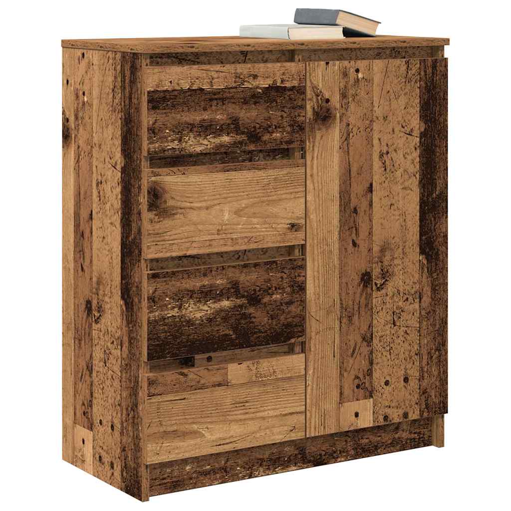 vidaXL Komoda z szufladami Stare drewno 71x35x84 cm Drewno klejone