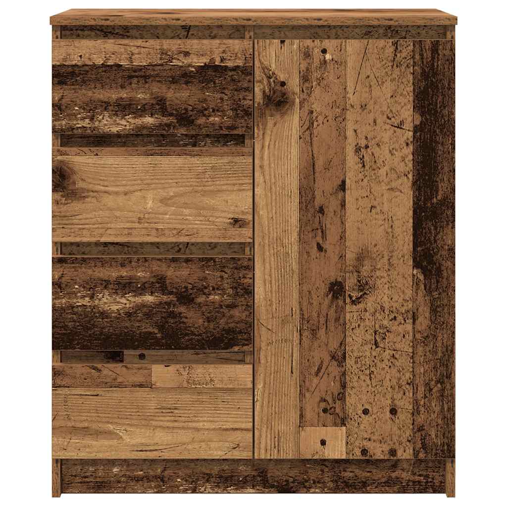 vidaXL Komoda z szufladami Stare drewno 71x35x84 cm Drewno klejone