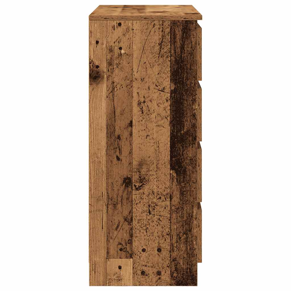 vidaXL Komoda z szufladami Stare drewno 71x35x84 cm Drewno klejone