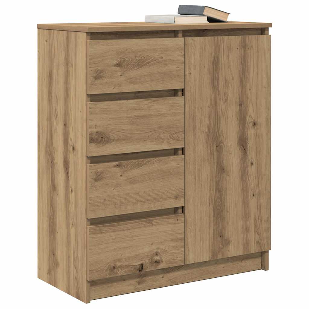 vidaXL Komoda z szufladami Artisan Oak 71x35x84 cm Drewno klejone