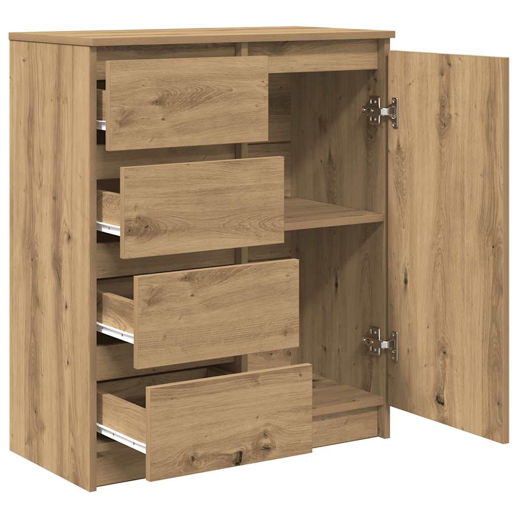 vidaXL Komoda z szufladami Artisan Oak 71x35x84 cm Drewno klejone