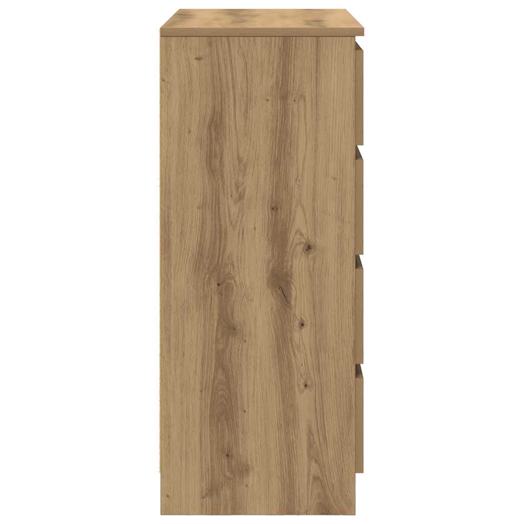 vidaXL Komoda z szufladami Artisan Oak 71x35x84 cm Drewno klejone