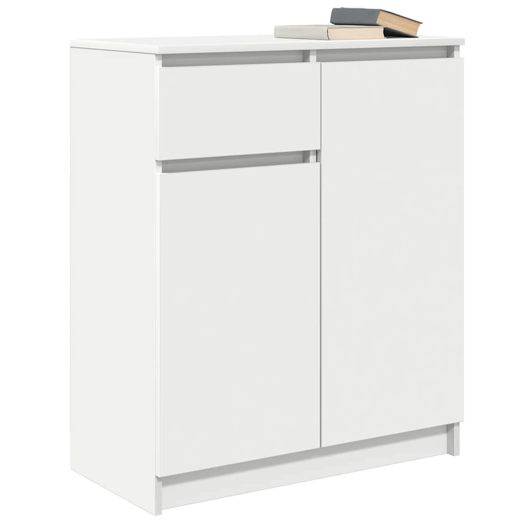 vidaXL Komoda z szufladą Biała 71x35x84 cm Drewno klejone