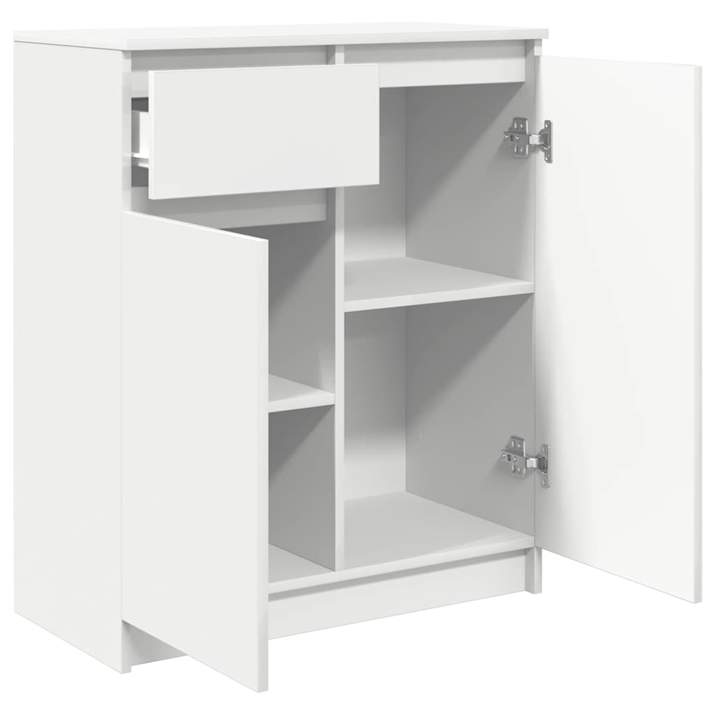 vidaXL Komoda z szufladą Biała 71x35x84 cm Drewno klejone