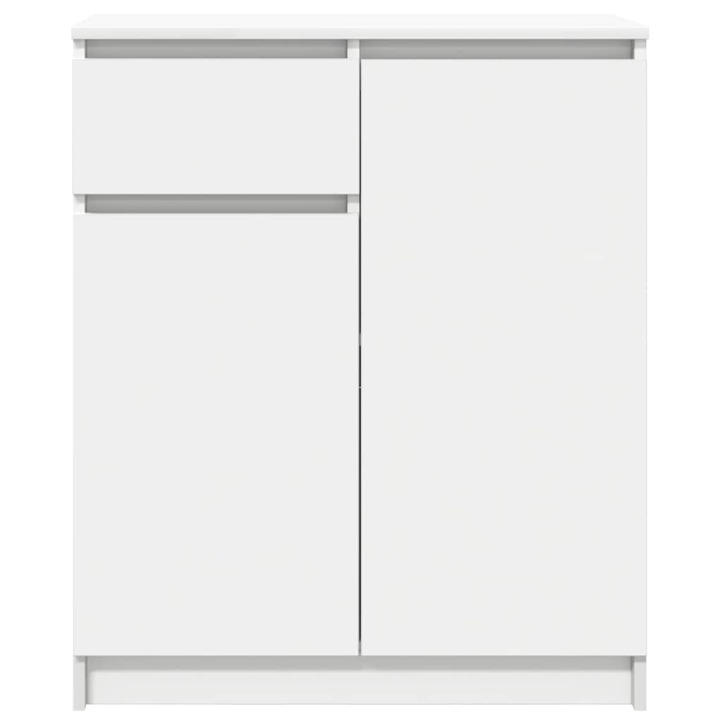 vidaXL Komoda z szufladą Biała 71x35x84 cm Drewno klejone