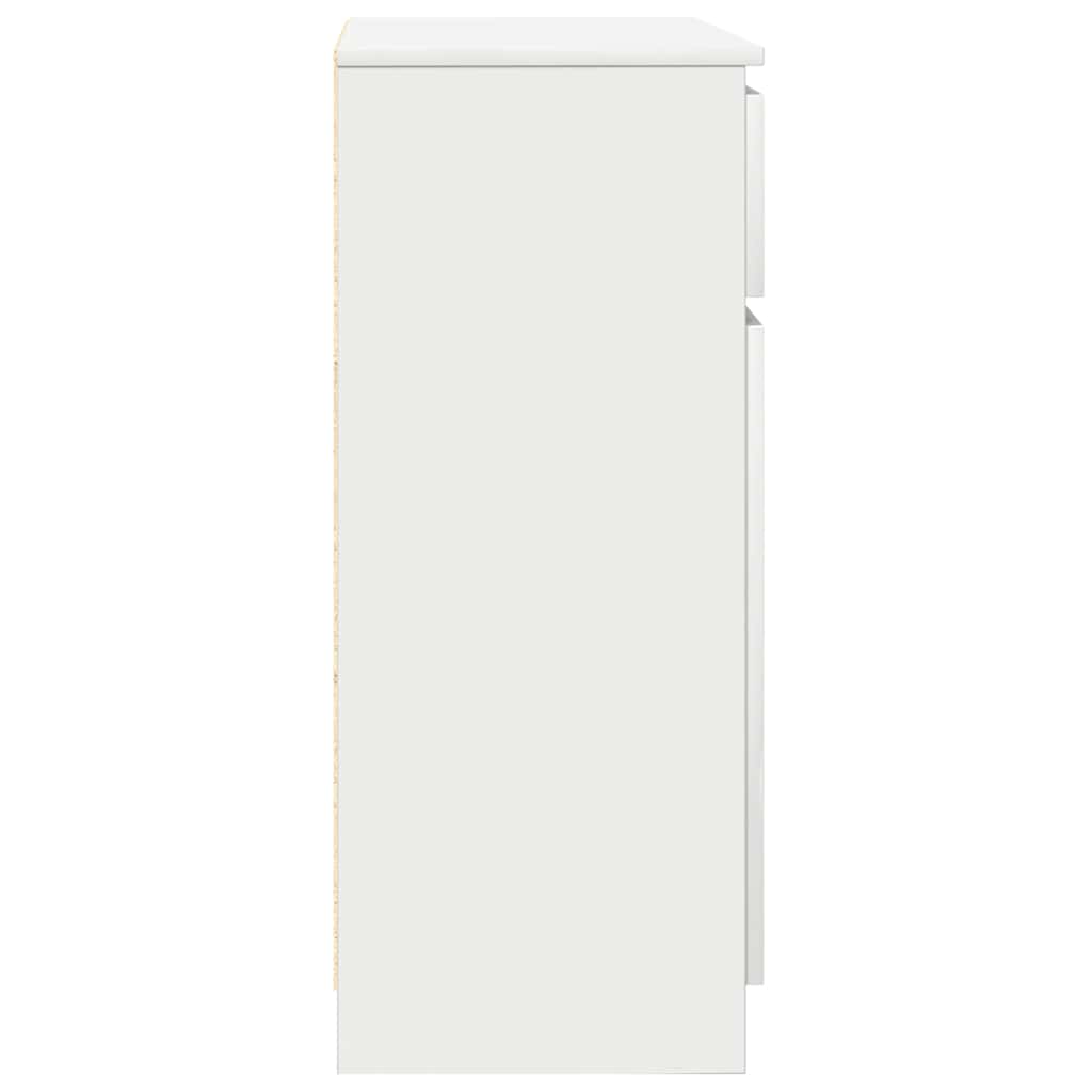 vidaXL Komoda z szufladą Biała 71x35x84 cm Drewno klejone