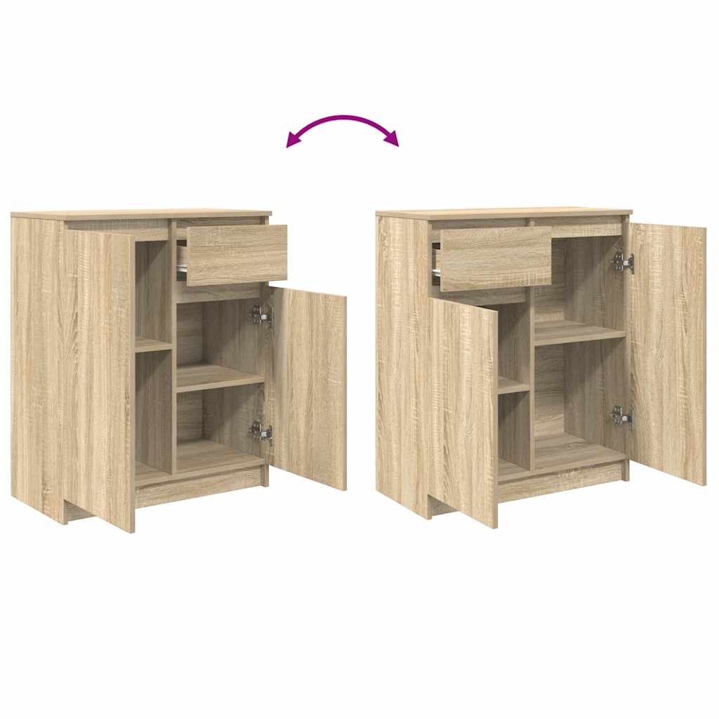 vidaXL Komoda z szufladą Dąb Sonoma 71x35x84 cm Drewno klejone