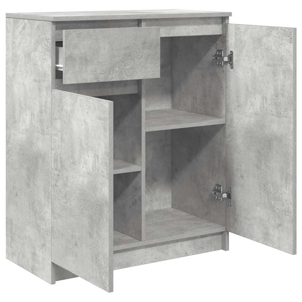 vidaXL Komoda z szufladą Beton Szary 71x35x84 cm Drewno klejone